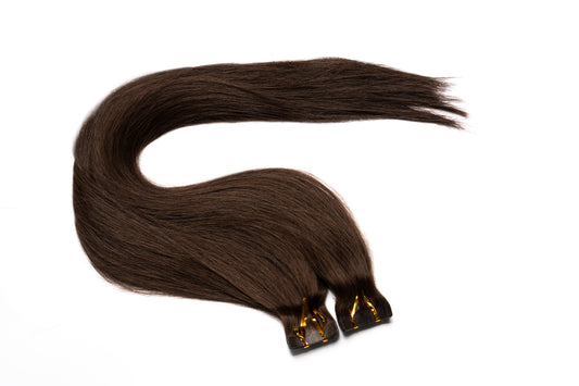 Tape in Extensions Dunkelbraun Asch